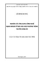 Nghiên cứu ứng dụng công nghệ mạng nơron tế bào vào giải phương trình truyền sóng âm