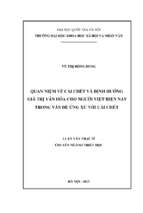 Quan niệm về cái chết và định hướng giá trị văn hóa cho người việt hiện nay trong vấn đề ứng xử với cái chết