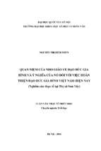 Quan niệm của nho giáo về đạo đức gia đình và ý nghĩa của nó đối với việc hoàn thiện đạo đức gia đình việt nam hiện nay (nghiên cứu thực tế tại thị xã sơn tây)