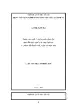 Nâng cao chất lượng nguồn nhân lực qua đào tạo nghề ở trường đại học sư phạm kỹ thuật vinh, nghệ an hiện nay