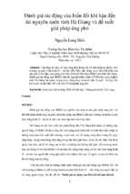 đánh giá tác động của biến đổi khí hậu đến tài nguyên nước tỉnh hà giang và đề xuất giải pháp ứng phó