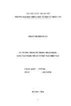 Lý tưởng thẩm mỹ trong hoạt động sáng tạo nghệ thuật ở việt nam hiện nay