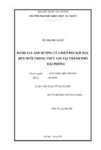 đánh giá ảnh hưởng của biến đổi khí hậu đến nuôi trồng thủy sản tại thành phố hải phòng