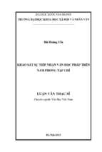 Khảo sát sự tiếp nhận văn học pháp trên nam phong tạp chí