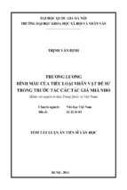 Trưng lương hình mẫu của tiểu loại nhân vật đế sư trong trước tác của tác giả nhà nho ( khảo sát nguồn tư liệu trung quốc và việt nam