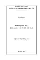 Nhân vật tha hóa trong sáng tác của hồ anh thái