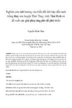 Nghiên cứu ảnh hưởng của biến đổi khí hậu đến nuôi trồng thủy sản huyện thái thụy, tỉnh thái bình và đề xuất các giải pháp ứng phó để phát triển