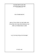 Quản lý hoạt động dạy học môn toán ở trường thpt bất bạt, tiếp cận đảm bảo chất lượng