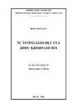 Tư tưởng giáo dục của jiddu krishnamurti