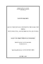 Quản lý đội ngũ giáo viên trường trung học phổ thông trần nhân tông   hà nội theo hướng chuẩn hóa