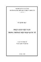 Phật giáo việt nam trong thời kỳ hội nhập quốc tế