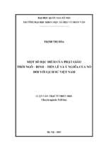 Một số đặc điểm của phật giáo thời ngô   đinh   tiền lê và ý nghĩa của nó đối với lịch sử việt nam