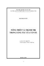 Nông thôn và thành thị trong sáng tác của tản đà