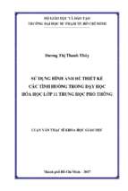 Sử dụng hình ảnh để thiết kế các tình huống trong dạy học hóa học lớp 11 trung học phổ thông