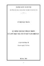 Sự hình thành và phát triển của mỹ học mácxít ở việt nam hiện nay