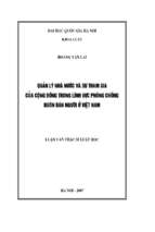 Quản lý nhà nước và sự tham gia của cộng đồng trong lĩnh vực phòng chống buôn bán người ở việt nam