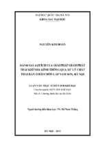 đánh giá lợi ích của giải pháp giảm phát thải khí nhà kính thông qua xử lý chất thải rắn ở bãi chôn lấp nam sơn, hà nội