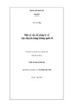 Một số vấn đề pháp lý về vận chuyển hàng không quốc tế