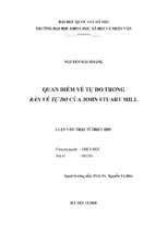 Quan điểm về tự do trong bàn về tự do của john stuart mill