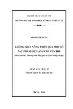 Không gian nông thôn qua một số tác phẩm điện ảnh chuyển thể (mùa len trâu, thương nhớ đồng quê và cánh đồng bất tận)