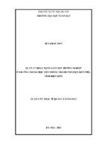 Quản lý hoạt động giáo dục hướng nghiệp ở trường trung học phổ thông thành phố điện biên phủ tỉnh điện biên