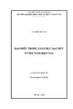 đạo hiếu trong giáo dục đạo đức ở việt nam hiện nay