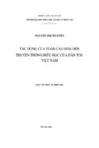 Tác động của toàn cầu hóa đến truyền thống hiếu học của dân tộc việt nam