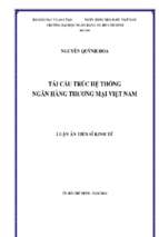 Tái cấu trúc hệ thống ngân hàng thương mại việt nam