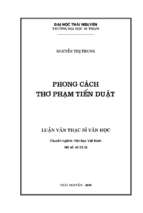 Phong cách thơ phạm tiến luật