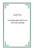 Xóa đói giảm nghèo ở tỉnh gia lai thực trạng và giải pháp