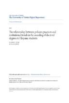 The relationship between policies, practices and institutional trends in the awarding of doctoral degrees to hispanic students