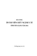 ôn thi viên chức ngành y tế tỉnh tiền giang năm 2014