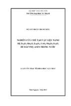 Nghiên cứu chế tạo vật liệu nano hệ fe2o3 mn2o3 la2o3, ceo2  mn2o3 fe2o3 để hấp phụ asen trong nước