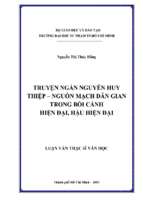 Truyện ngắn nguyễn huy thiệp – nguồn mạch dân gian trong bối cảnh hiện đại, hậu hiện đại