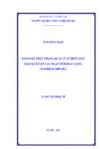 đánh giá thực trạng và quản lý sử dụng đất đai tại huyện lục ngạn tỉnh bắc giang giai đoạn 2005 2012