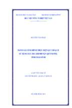 đánh giá tình hình thực hiện quy hoạch sử dụng đất 2011 2020 huyện quỳnh phụ, tỉnh thái bình