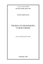 ứng dụng của tích vô hướng và tích có hướng