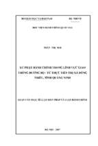 Xử phạt hành chính trong lĩnh vực giao thông đường bộ – từ thực tiễn thị xã đông triều, tỉnh quảng ninh