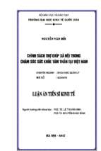 Chính sách trợ giúp xã hội trong chăm sóc sức khỏe tâm thần tại việt nam