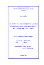 ảnh hưởng của một số biện pháp kỹ thuật đến khả năng nhân giống bằng vảy củ hoa lily tại mộc châu   sơn la