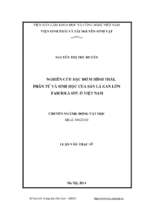 Nghiên cứu đặc điểm hình thái, phân tử và sinh học của sán lá gan lớn fasciola spp. ở việt nam