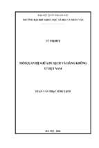 Mối quan hệ giữa du lịch và hàng không ở việt nam