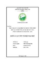 Thực trạng và giải pháp xây dựng nông thôn mới tại xã Phúc Sen - huyện Quảng Uyên - tỉnh Cao Bằng giai đoạn 2013 - 2015