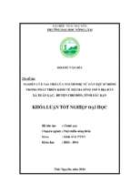 Nghiên cứu vai trò của người phụ nữ dân tộc H’Mông trong phát triển kinh tế hộ gia đình tai xã Xuân Lạc - huyện Chợ Đồn - tỉnh Bắc Kạn