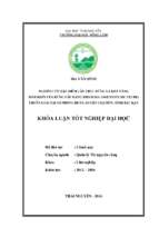 Nghiên cứu đặc điểm cấu trúc sinh khối của rừng Vầu đắng (Indosasa angustata Mc. Clure) thuần loài tại xã Phong Huân - huyện Chợ Đồn - tỉnh Bắc Kạn