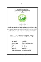 Nghiên cứu một số đặc điểm sinh học loài cây gù hương (cinnamomum balansae h. lecomte) làm cơ sở bảo tồn và phát triển loài tại huyện đồng hỷ   tỉnh thái nguyên