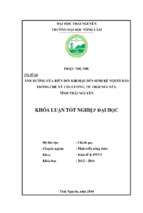 Ảnh hưởng của biến đổi khi hậu đến sinh kế người dân trồng chè xã tân cương   thành phố thái nguyên   tỉnh thái nguyên