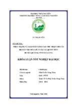 Thực trạng và giải pháp nâng cao thu nhập cho các hộ dân tộc bố y (pu y) tại xã quyết tiến   huyện quản bạ   tỉnh hà giang