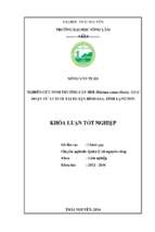 Nghiên cứu sinh trưởng cây hồi (illicium verum hook) giai đoạn 3 5 tuổi tại huyện bình gia   tỉnh lạng sơn