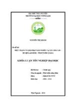 Thực trạng và giải pháp giảm nghèo tại xã lăng can – huyện lâm bình – tỉnh tuyên quang